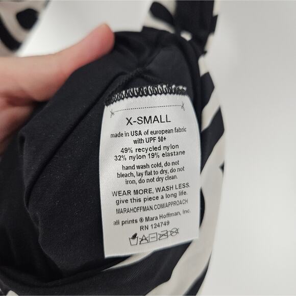 Mara Hoffman Black and White Kia One Piece Swimsuit XS - Picture 8 of 10